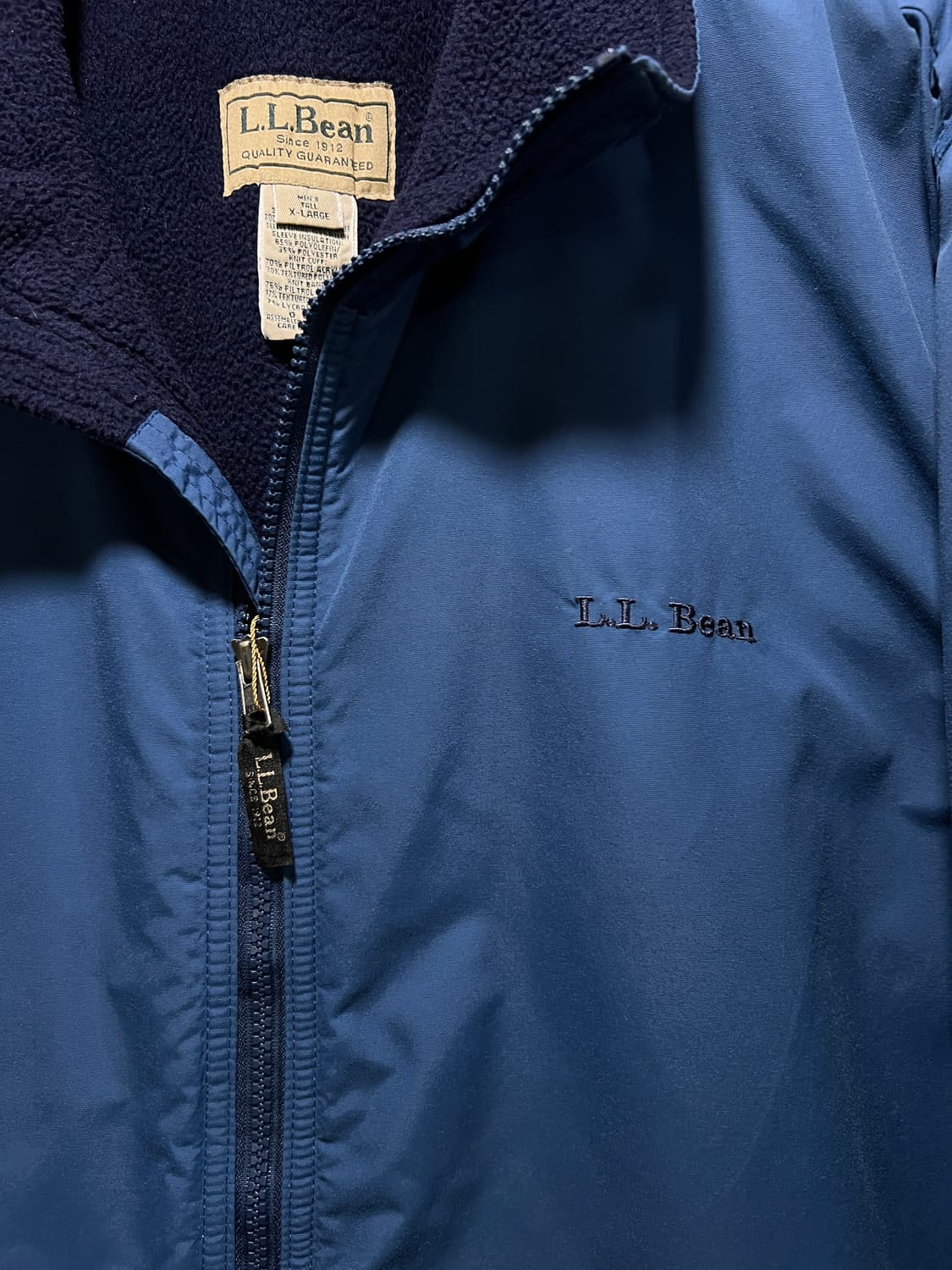 [XL]엘엘빈 USA 플리스 라이닝 네이비 웜업 자켓 상품이미지3