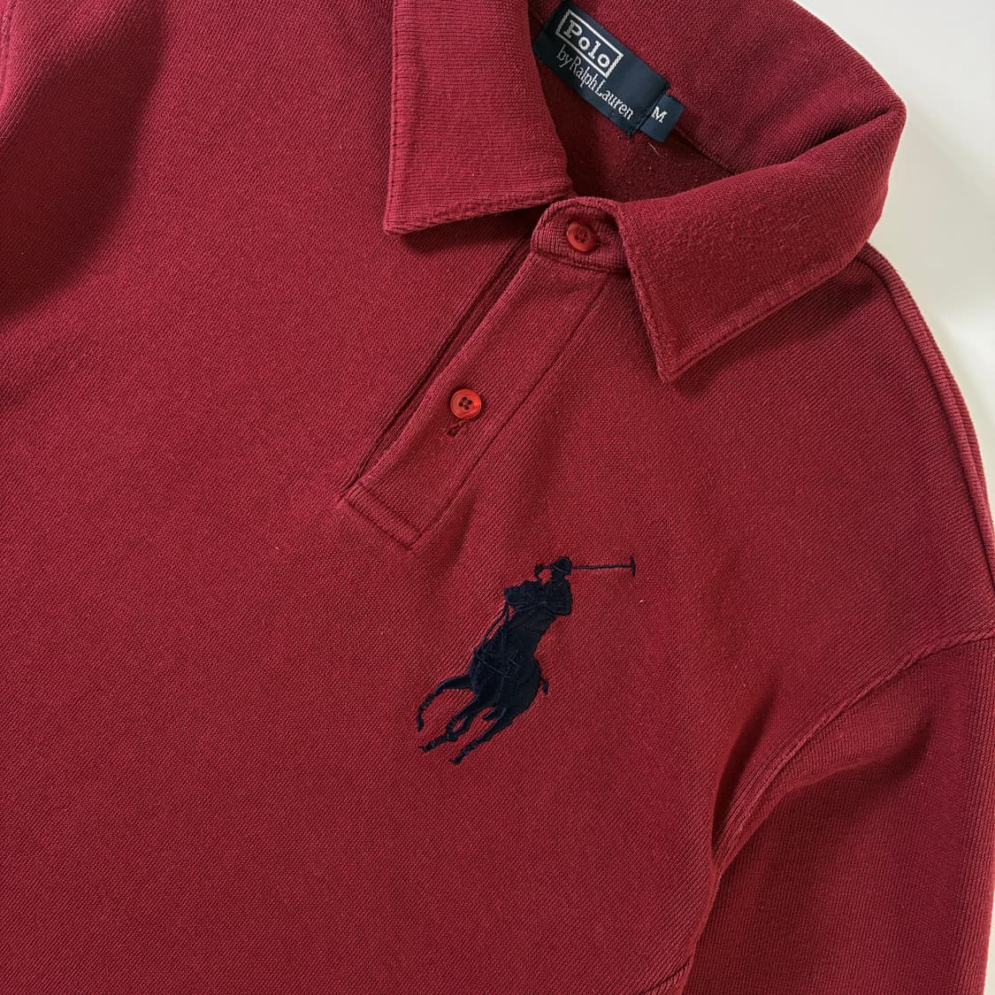 Polo  폴로 랄프로렌 빅포니 버건디 슬리브 카라 티셔츠  상품이미지3