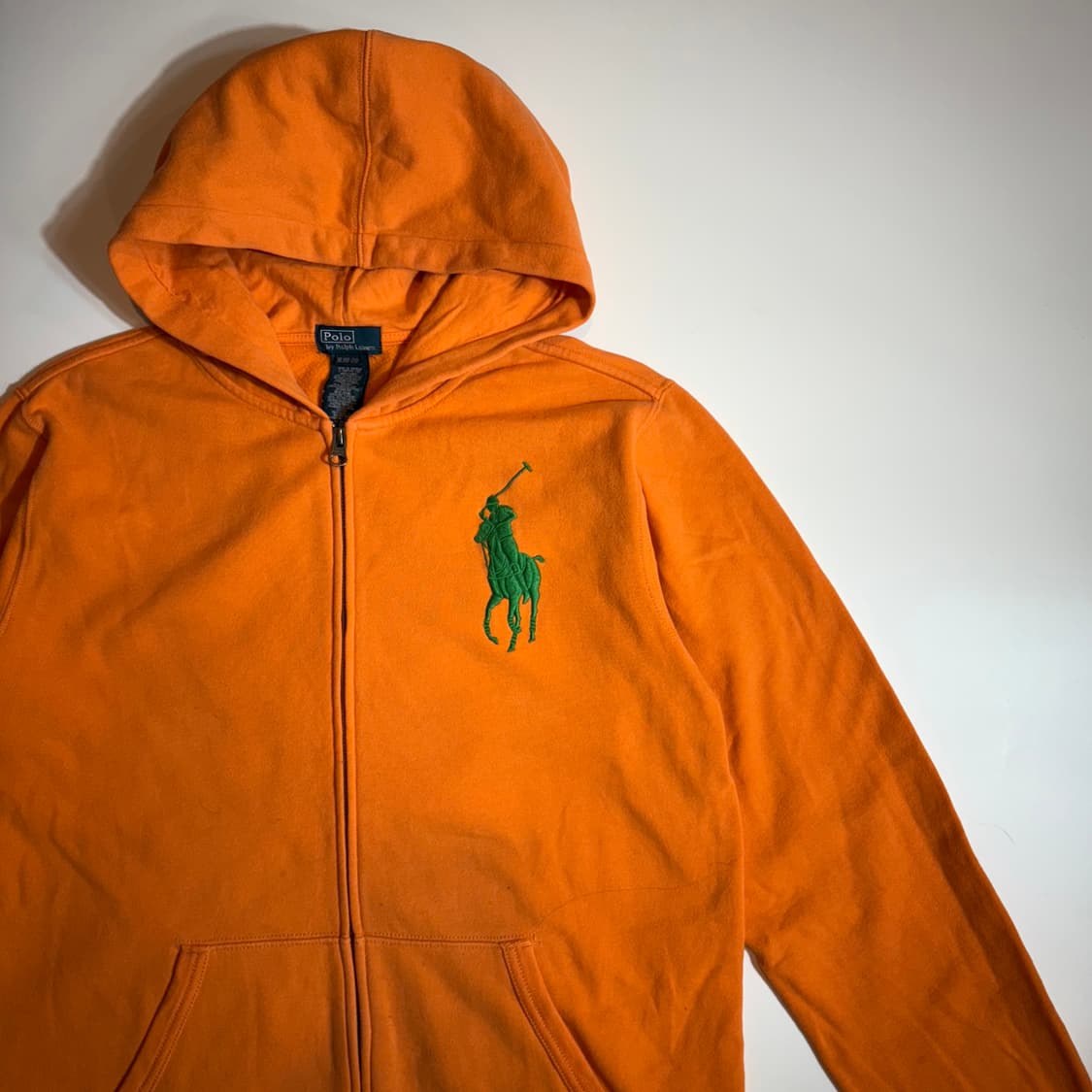 폴로 랄프로렌 오렌지 후드집업 상품이미지3