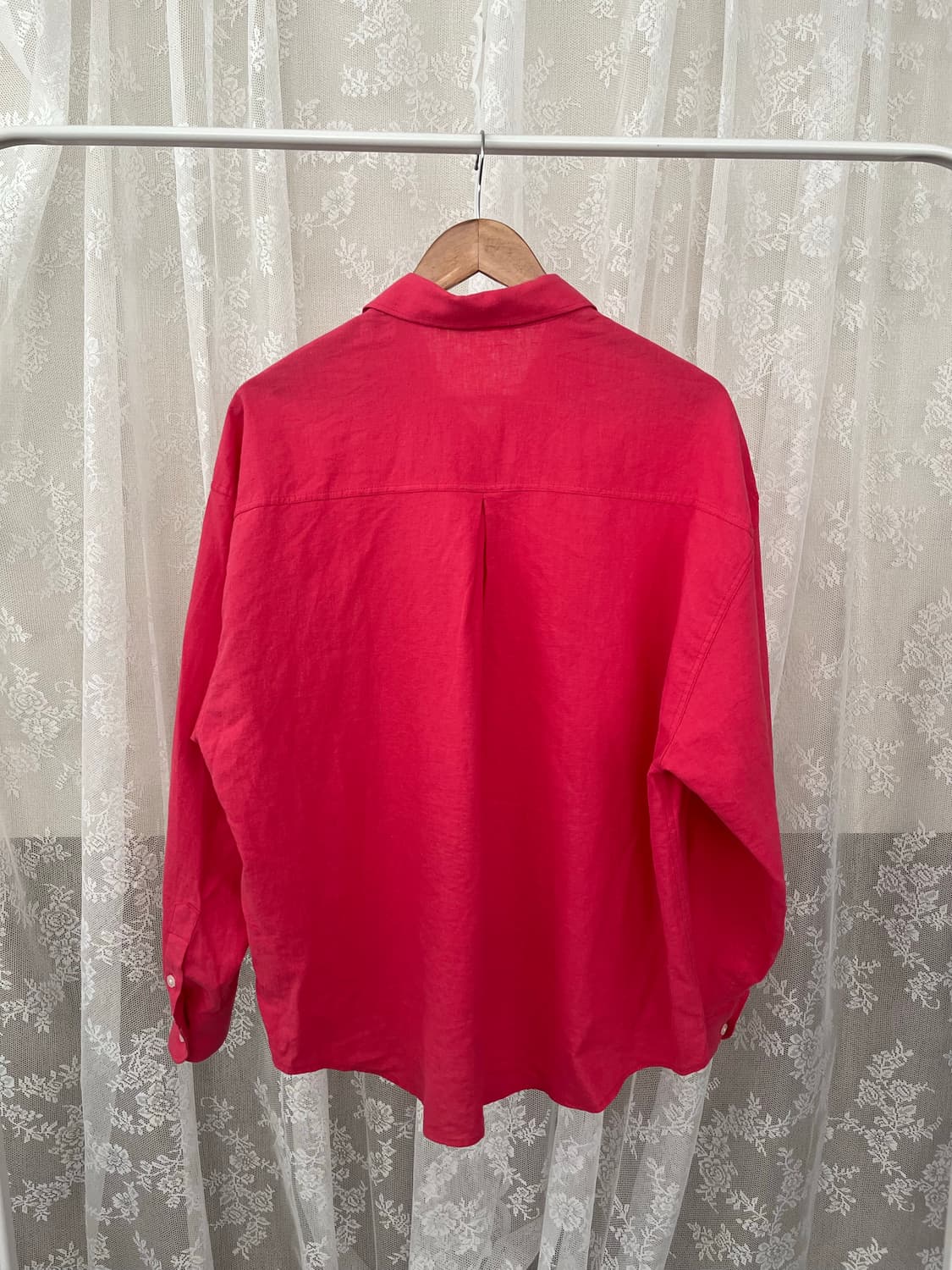 1) 비터셀즈 플레어 린넨 셔츠 다트 핑크 상품이미지2