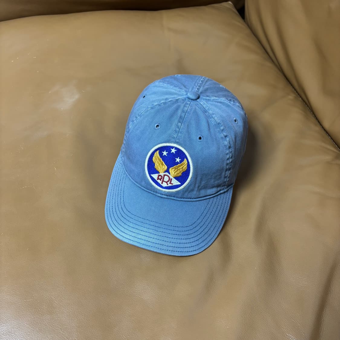 RRL 더블알엘 랄프로렌 폴로 윙로고 6패널 볼캡 모자 미드나잇 블루 상품이미지1