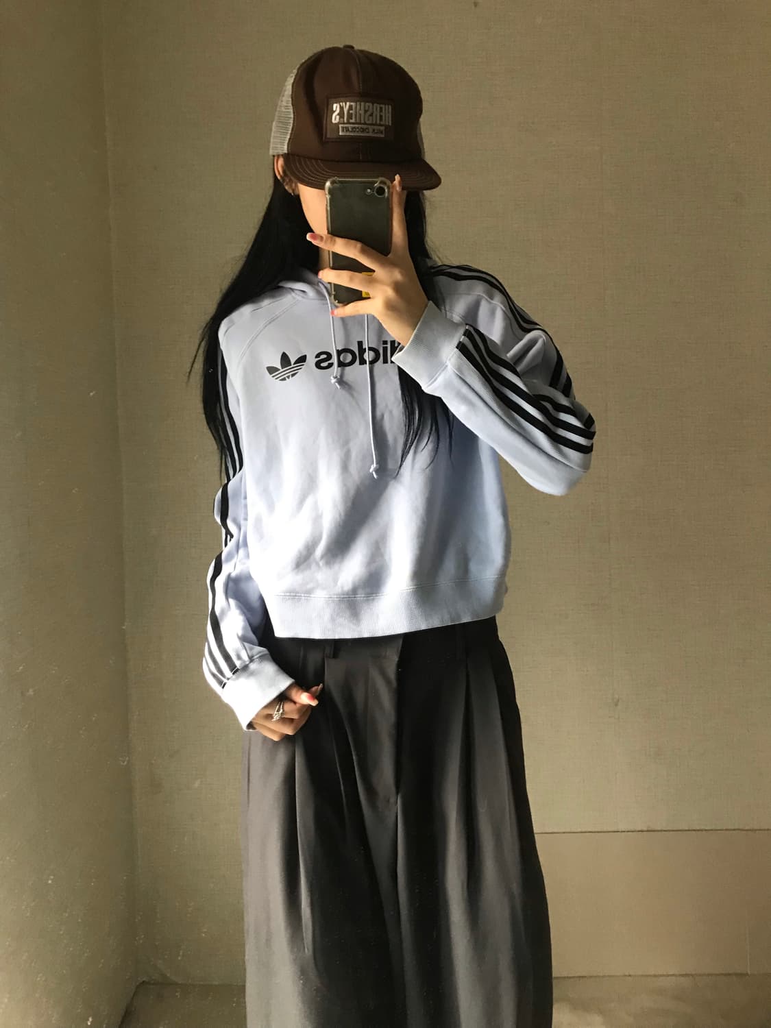아디다스 연하늘 후드티 상품이미지5