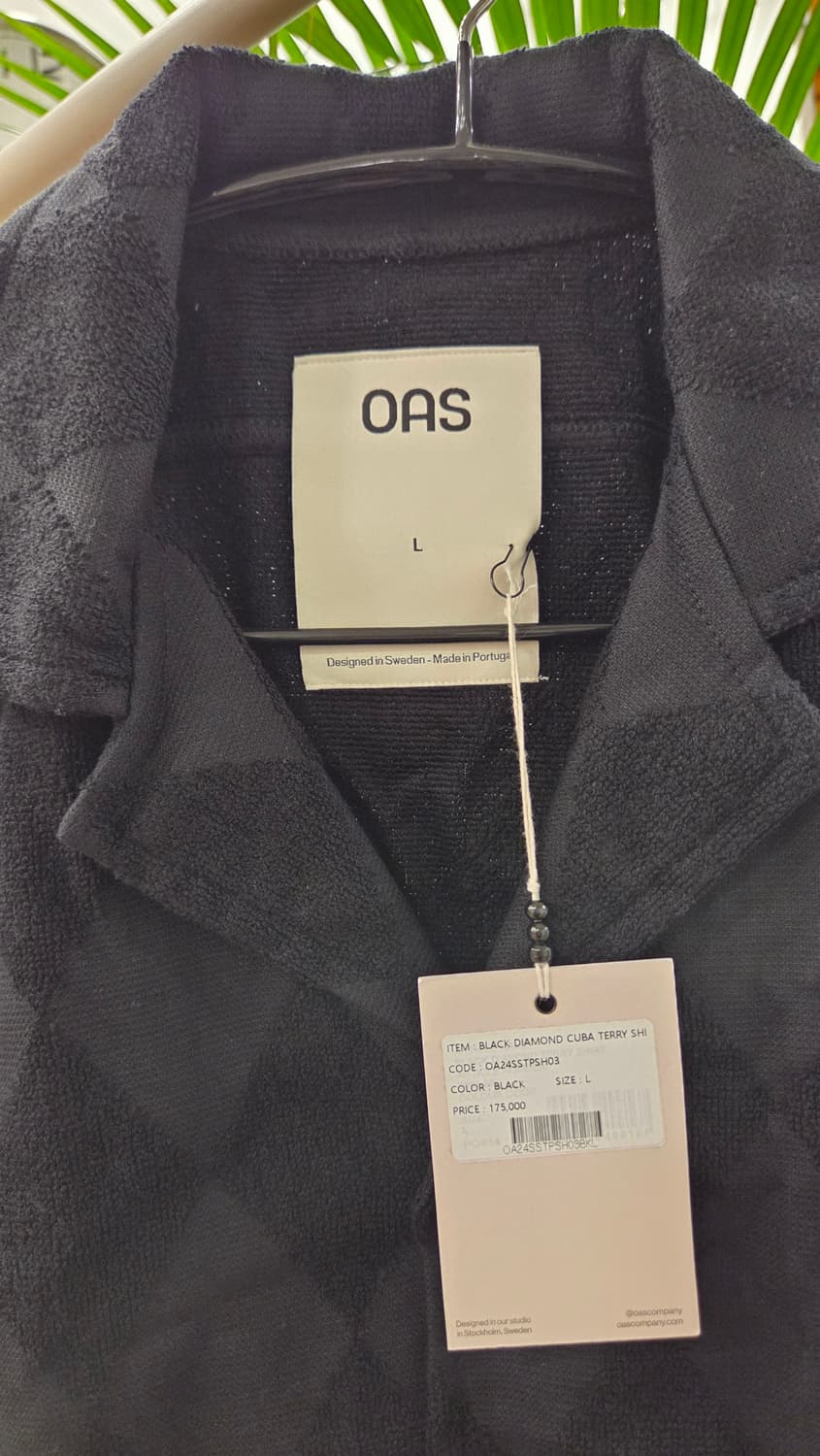 OAS 다이아몬드 쿠바 테리 셔츠 블랙 상품이미지3