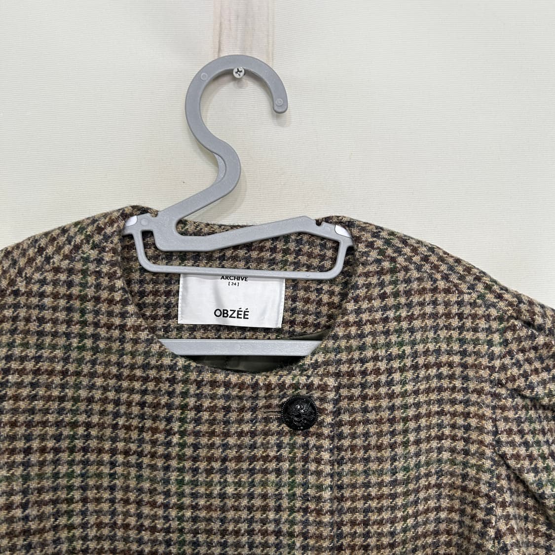 한섬 오브제 2022 모직 체크 자켓 55 상품이미지2