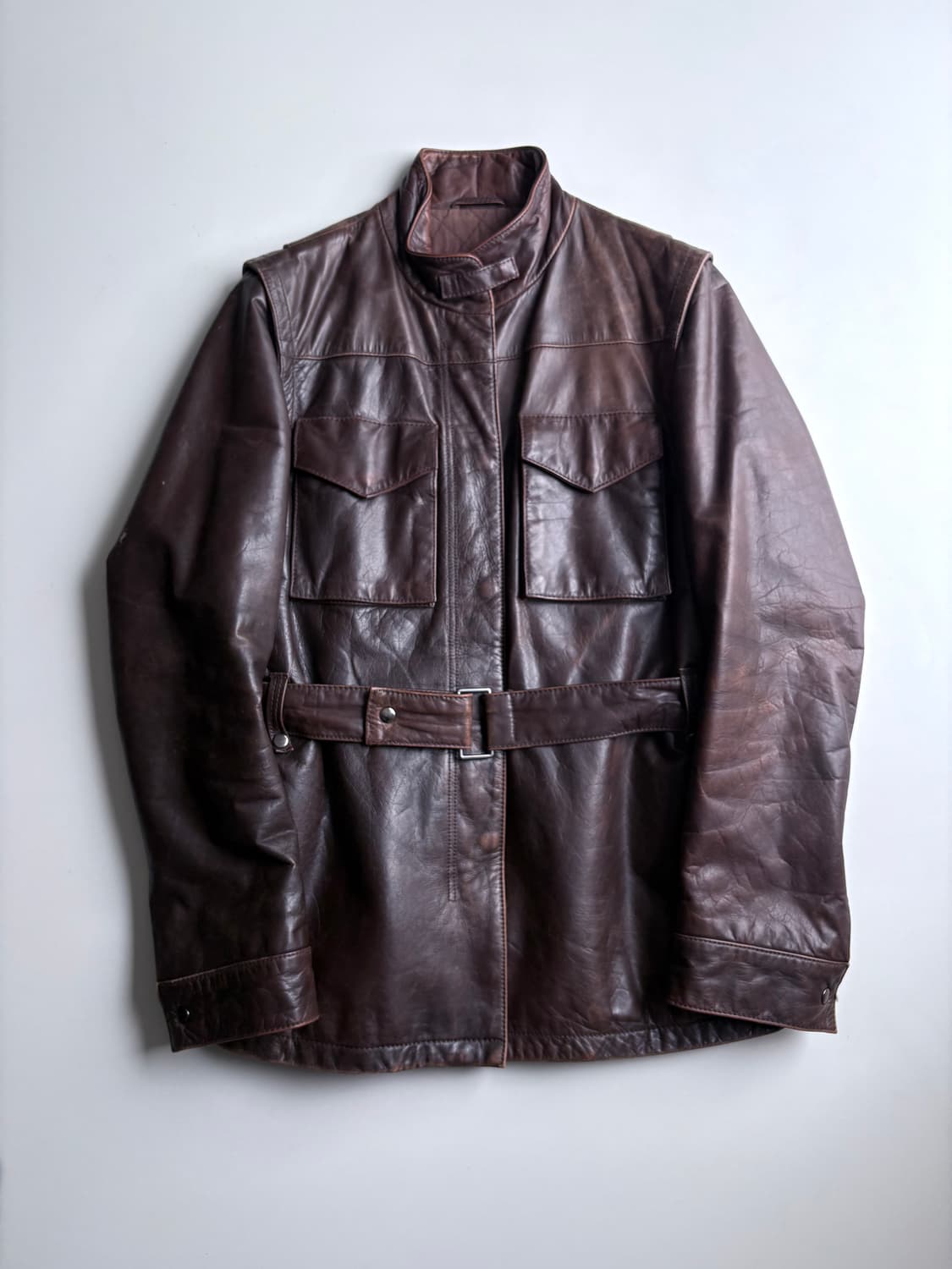 막스 마라 레더 사파리 베스트 - 자켓 (2way) 상품이미지2