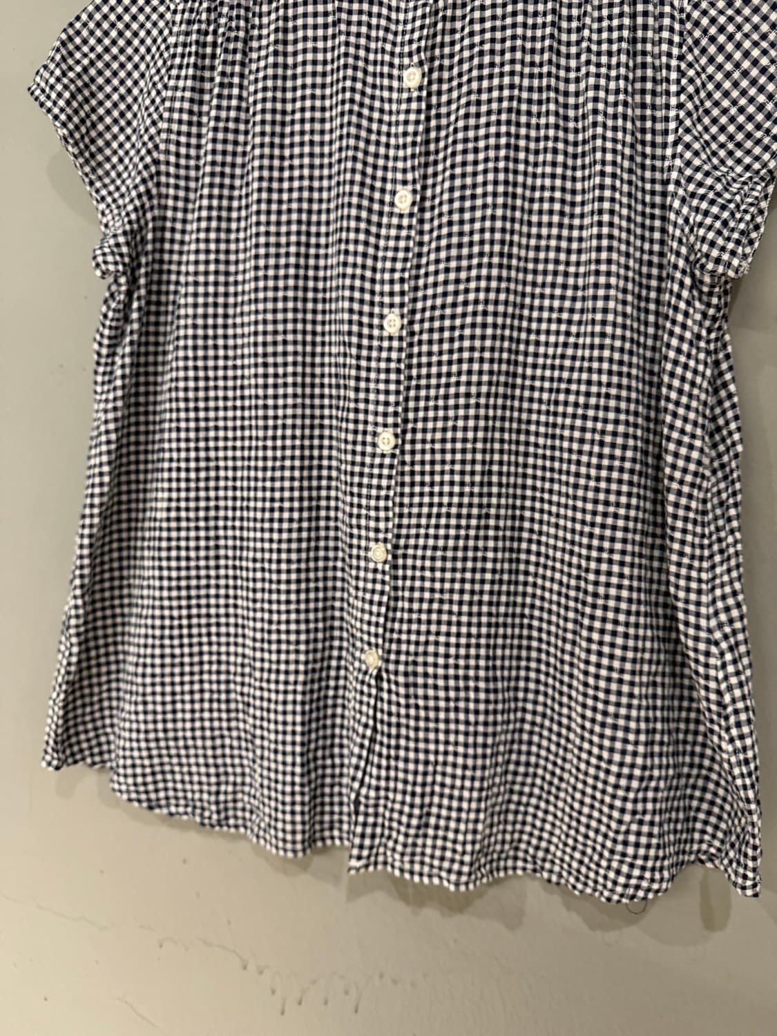 nerd navy check pattern blouse 상품이미지7