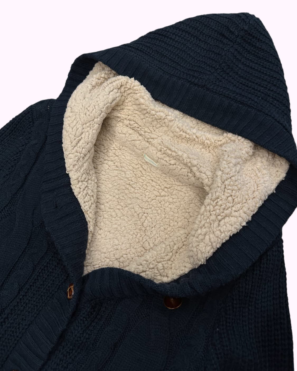 navy knit hood cardigan 상품이미지4