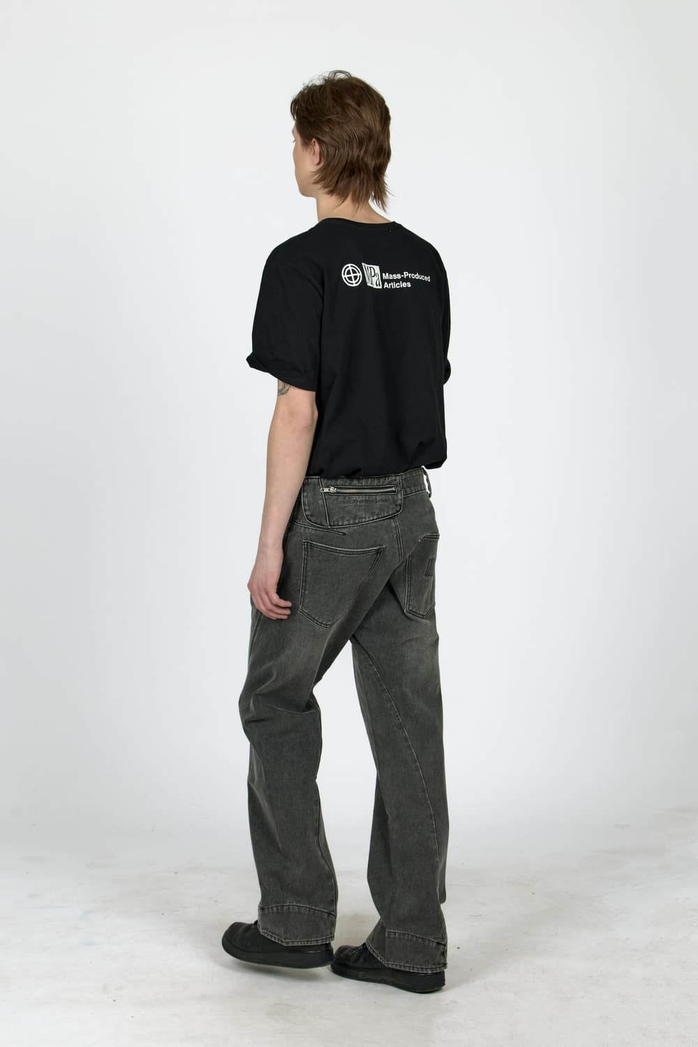 [판매](L)플라스틱프로덕트 MPa 드리프트 데님 팬츠 그레이 상품이미지2