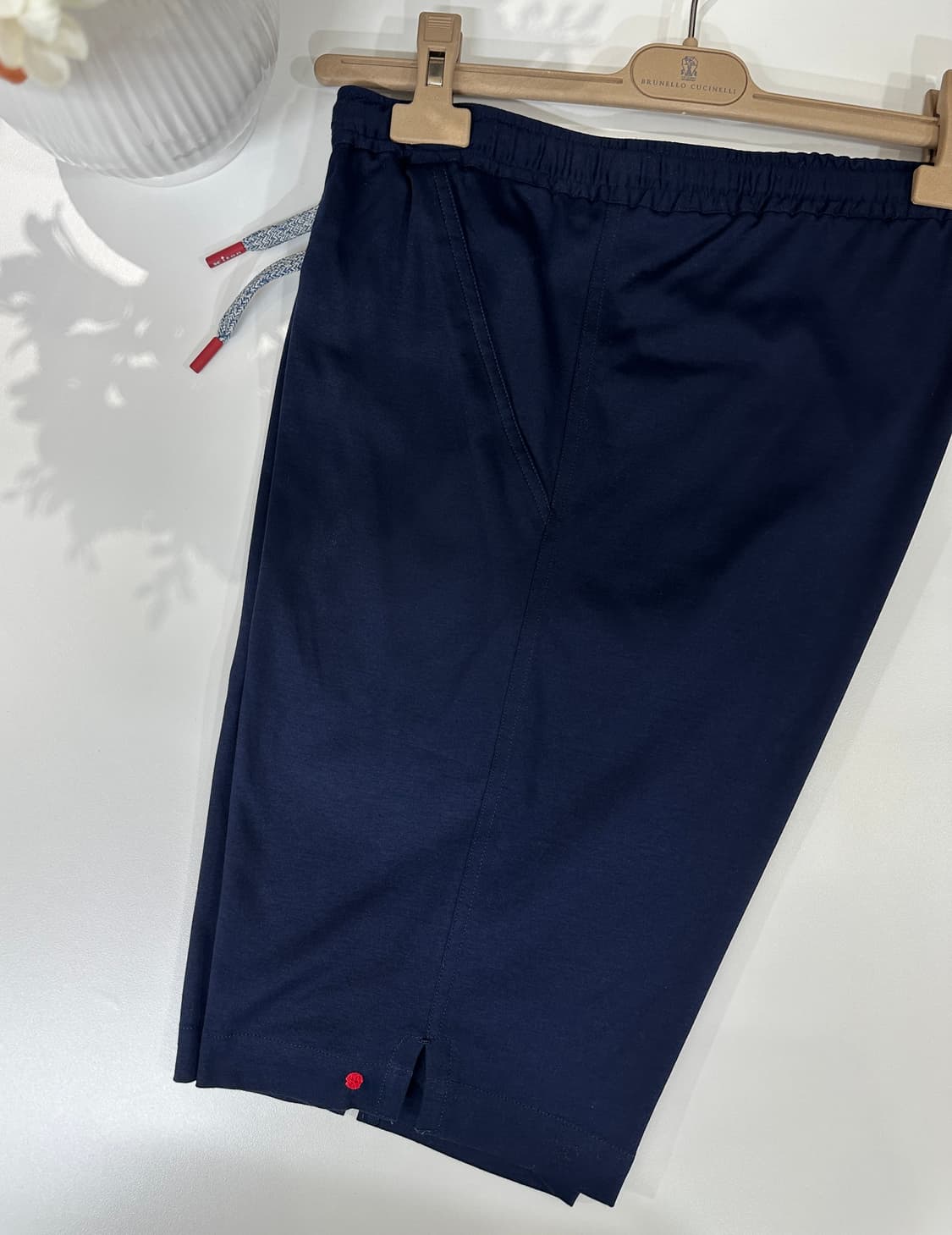 키톤 나폴리 버뮤다 드로스트링 네이비 블루 팬츠 쇼츠 반바지 상품이미지1