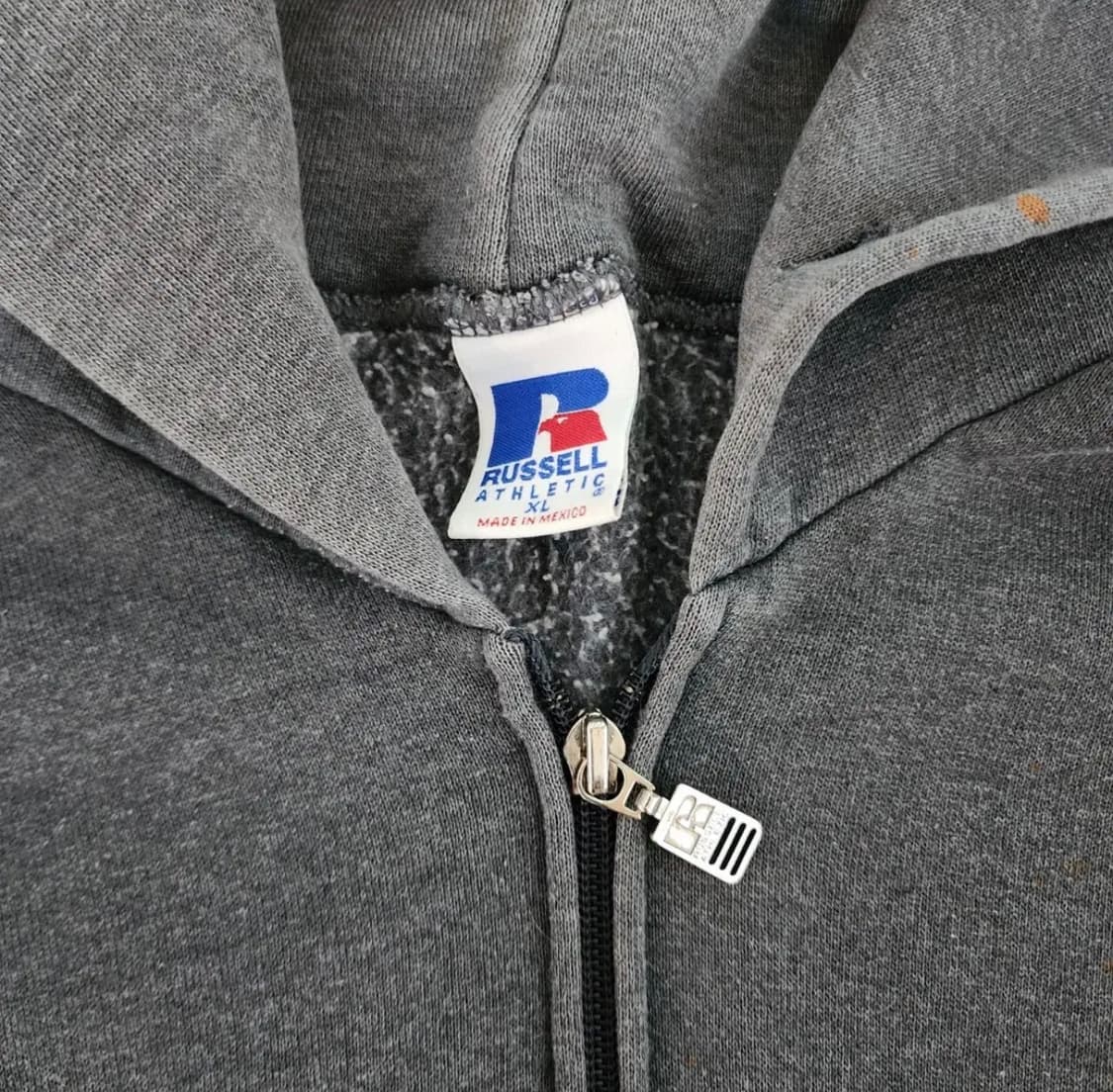 [XL] 90s 러셀 애슬레틱 페이디드 그레이 후드집업 VER. 페인팅 상품이미지5