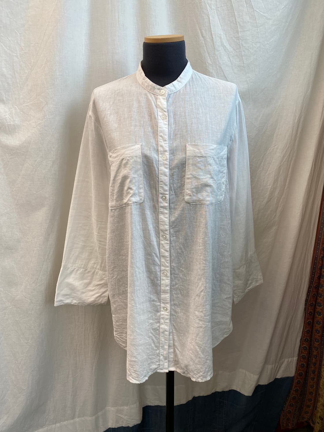 GU 린넨혼방 7부 셔츠(M) 상품이미지9