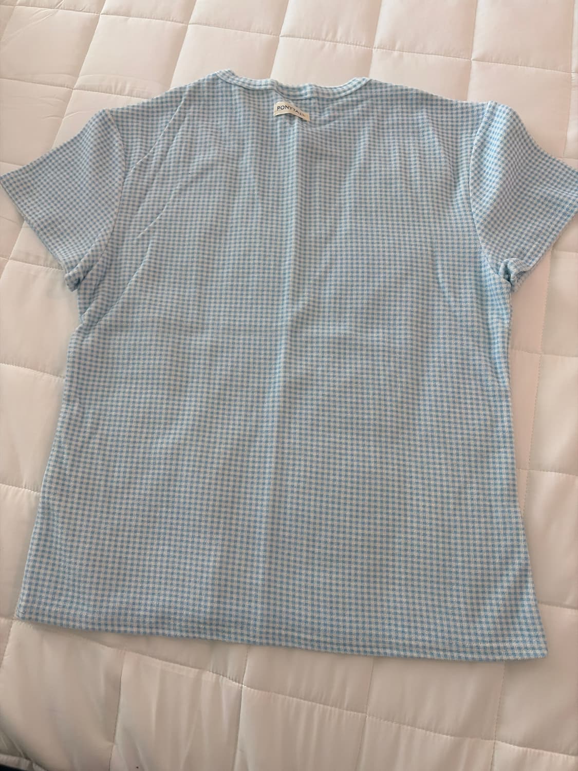 포니테일 체크티셔츠 상품이미지3