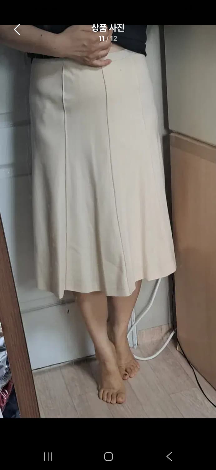 Theory 띠어리 베이지 울 스커트(4사이즈- 약 55~날씬66) 상품이미지10