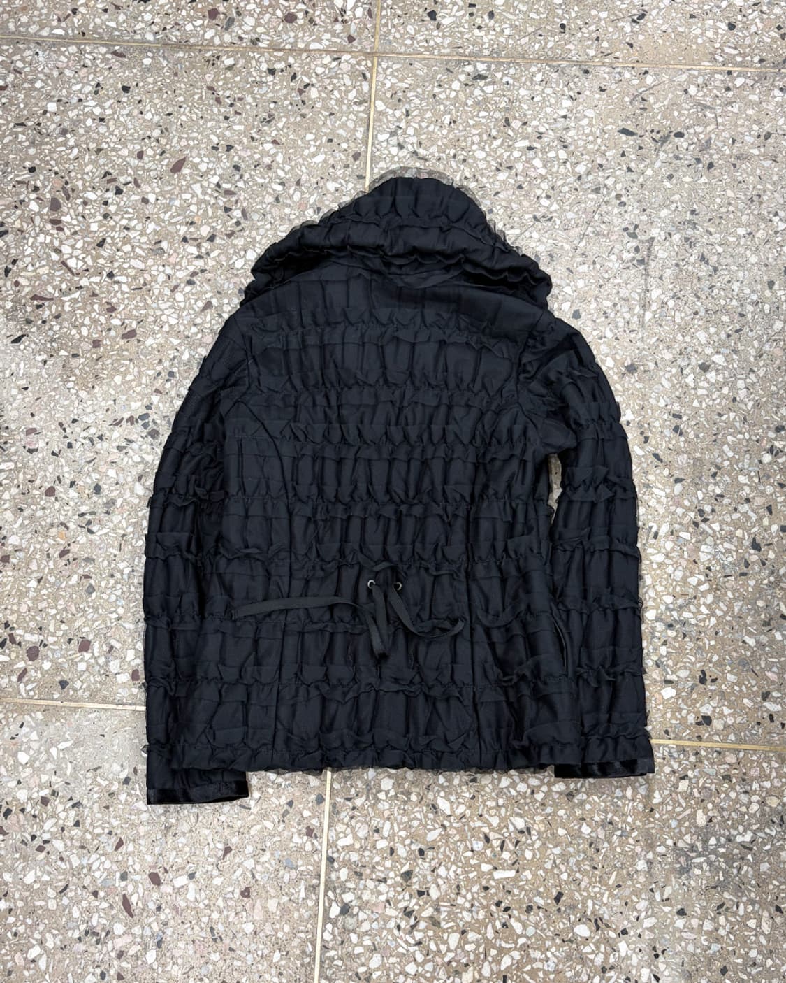 빈티지 레이스 트리밍 하이넥 자켓 상품이미지3