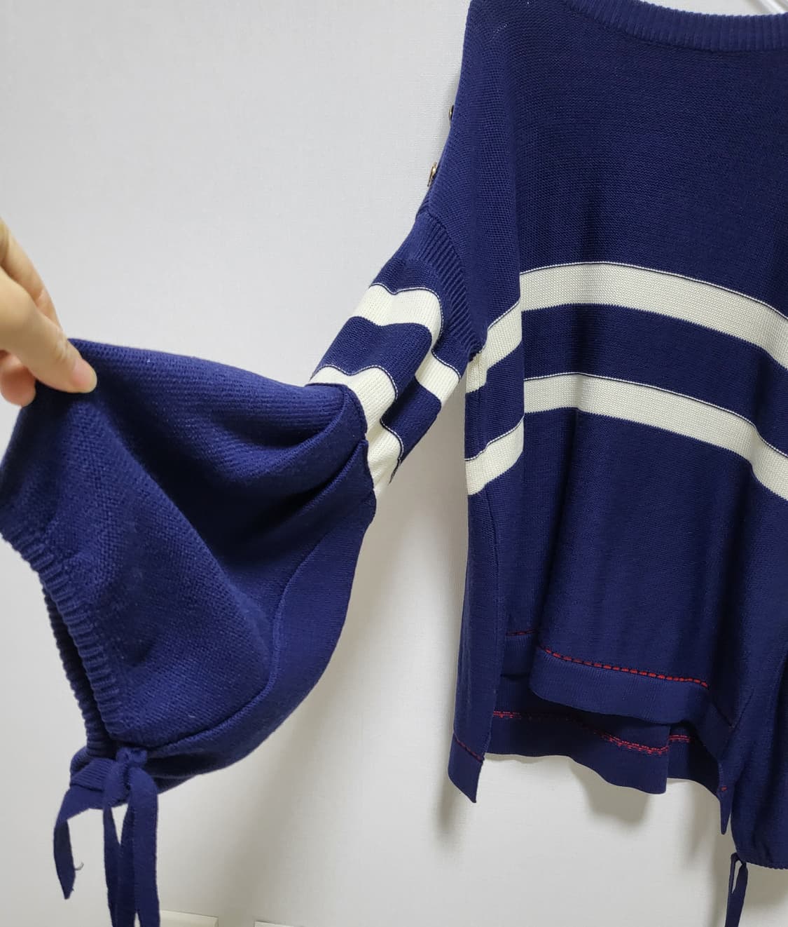 sonia Rykiel 스트라이프 니트 스웨터 네이비 one size 상품이미지4