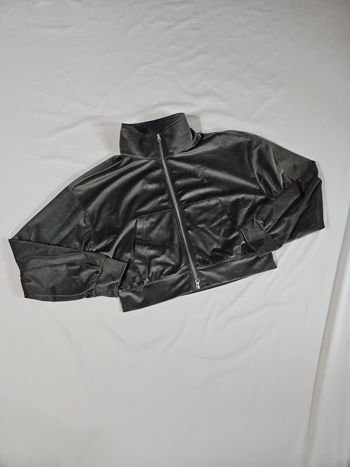 레더리 리버스 로고 벨루어 벨벳 트랙 트레이닝 셋업 세트 차콜 상품이미지5