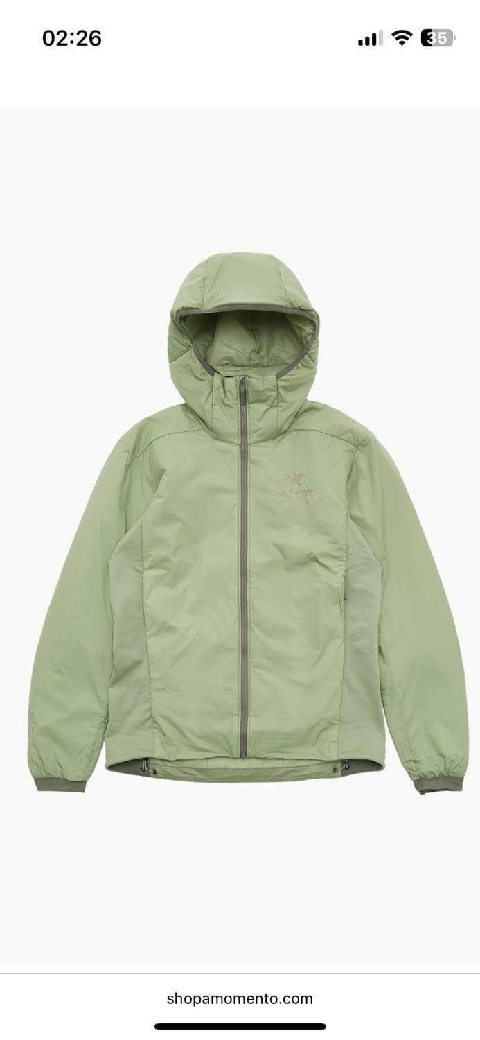 아크테릭스 아톰 후디 chloris 색상 S 상품이미지1