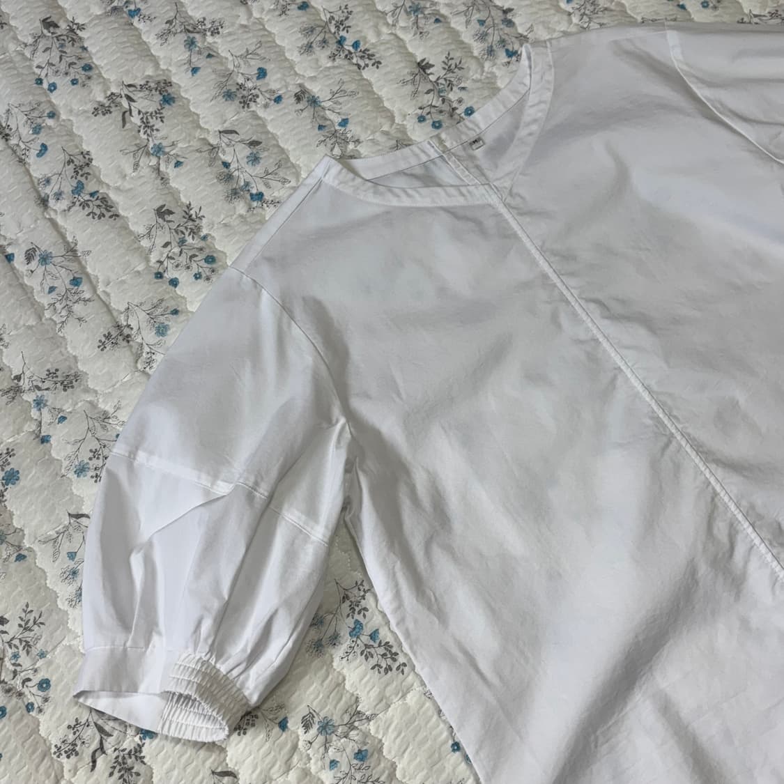 무인양품 건조가 빠른 브로드 5부 소매 블라우스 (새상품) 상품이미지3