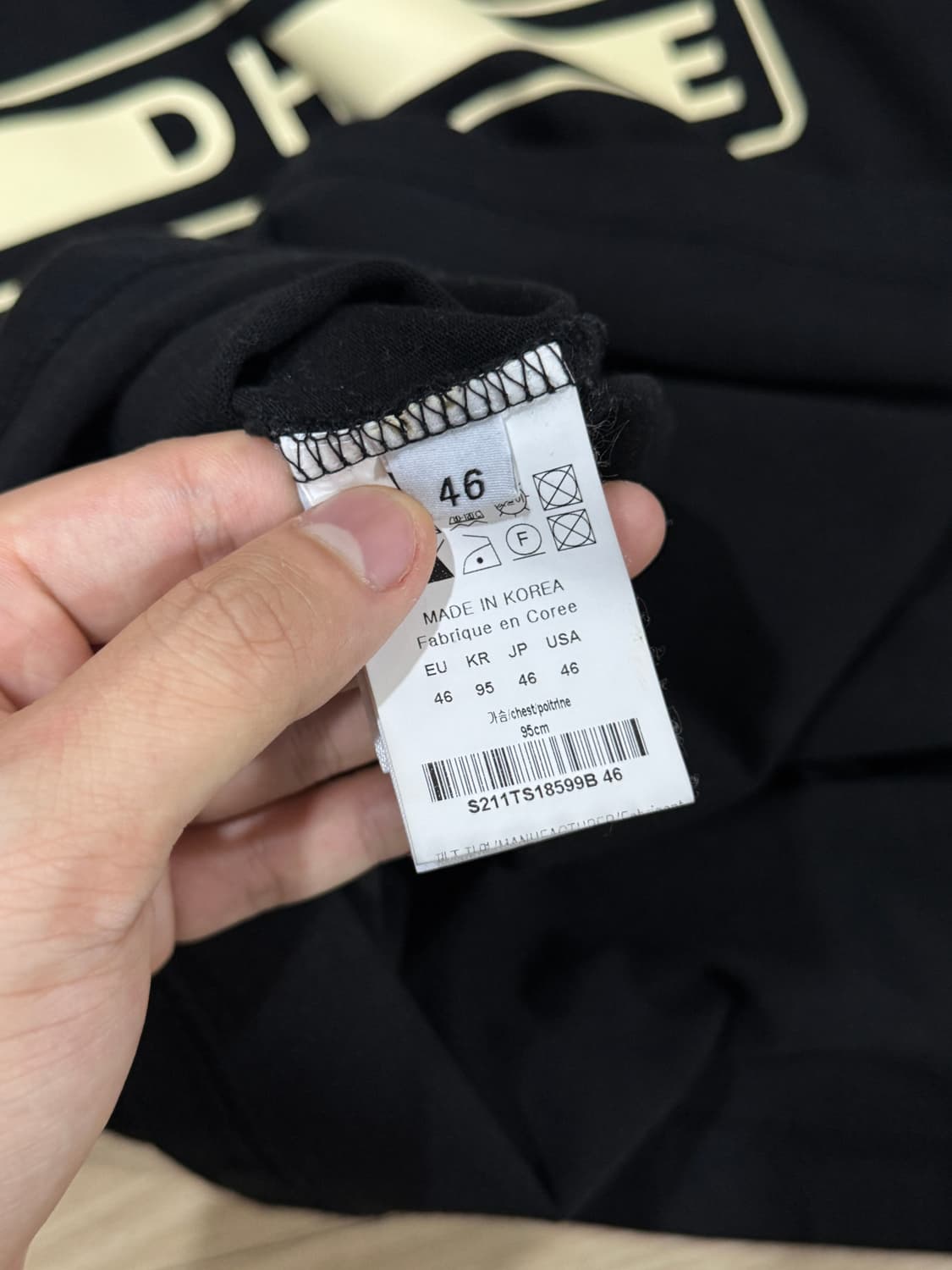 [46] 솔리드옴므 21SS 백로고 롱슬리브 블랙 상품이미지5