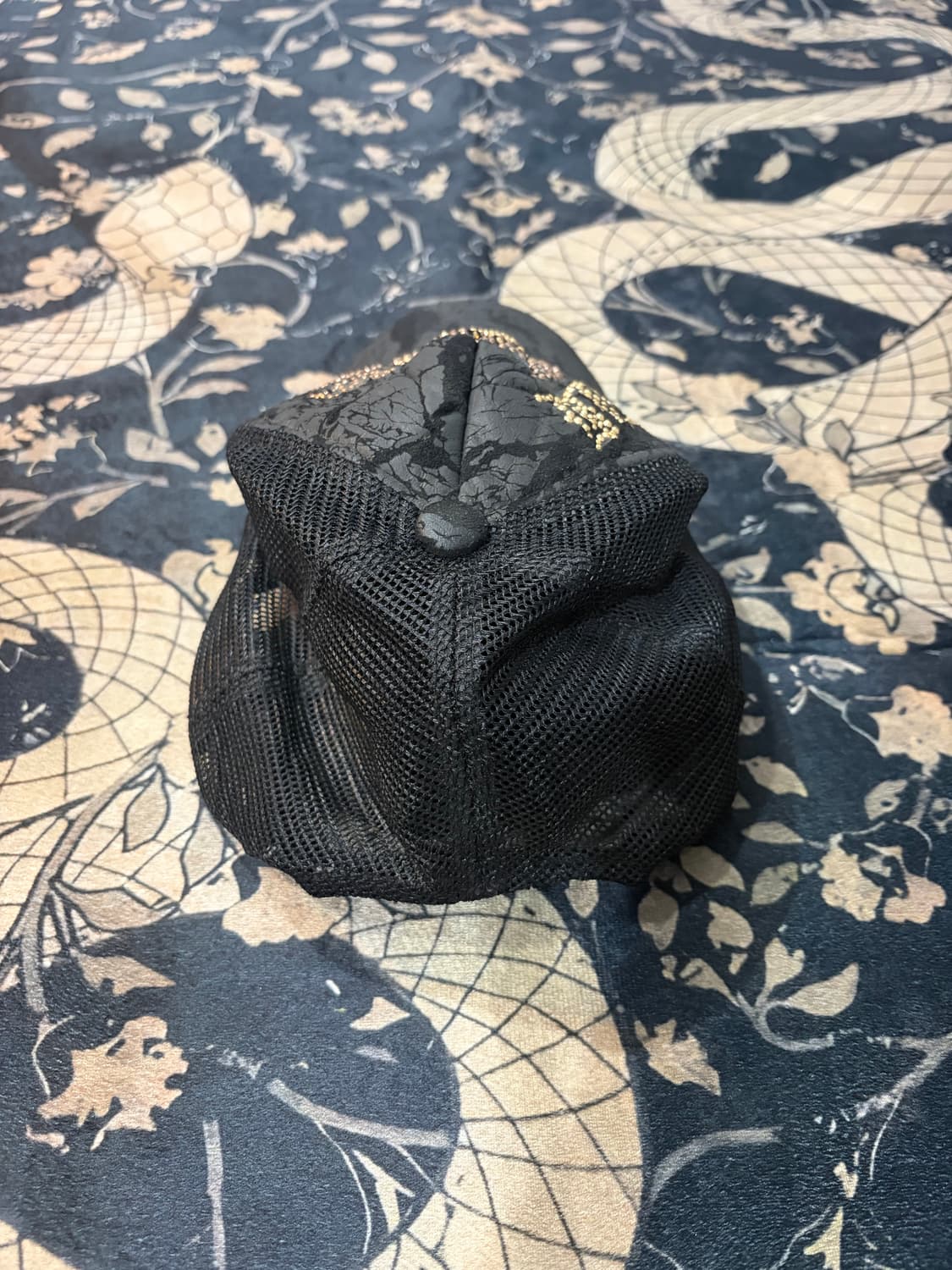 Rockchic cubic skull crack Mesh Cap 상품이미지5