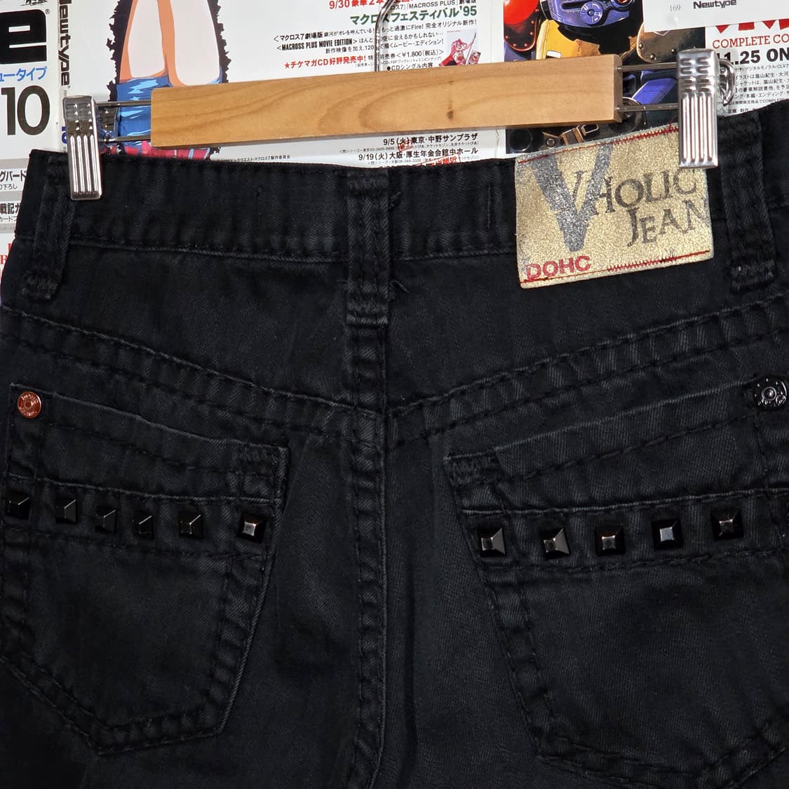 DOHC 락시크 펑크 스터드 블랙 코튼 팬츠 상품이미지4