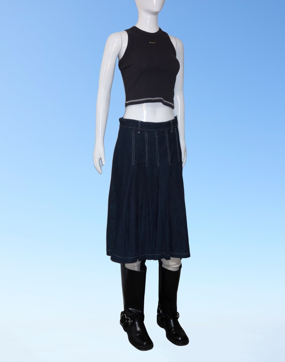 Indigo Flare Skirt 상품이미지2