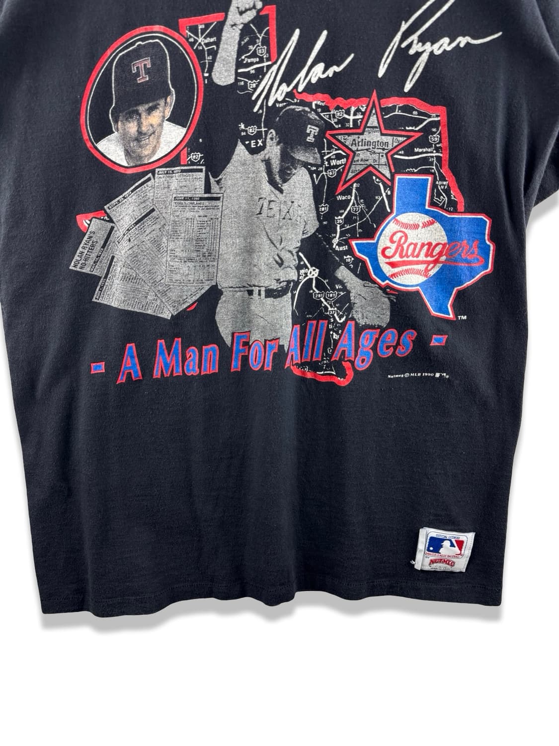 90S Nolan Ryan 레인저스 반팔티3159 상품이미지3