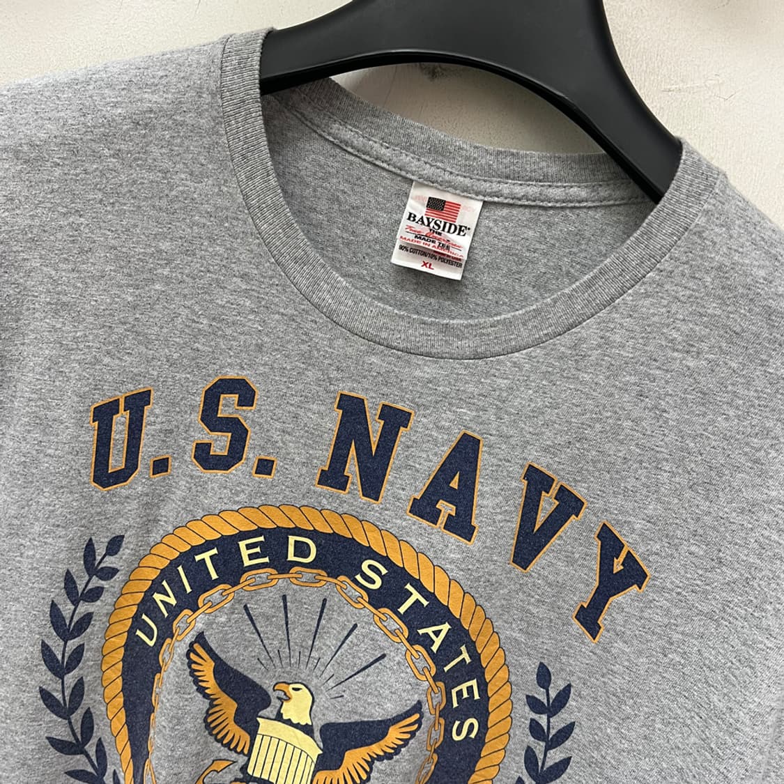 Made in USA Bayside US NAVY 빈티지 반팔티 XL 상품이미지3