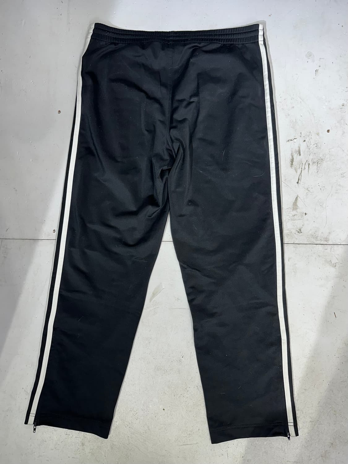 아디다스 블랙 와이드 화이트 삼선 파이어버드 추리닝 바지 90 상품이미지5