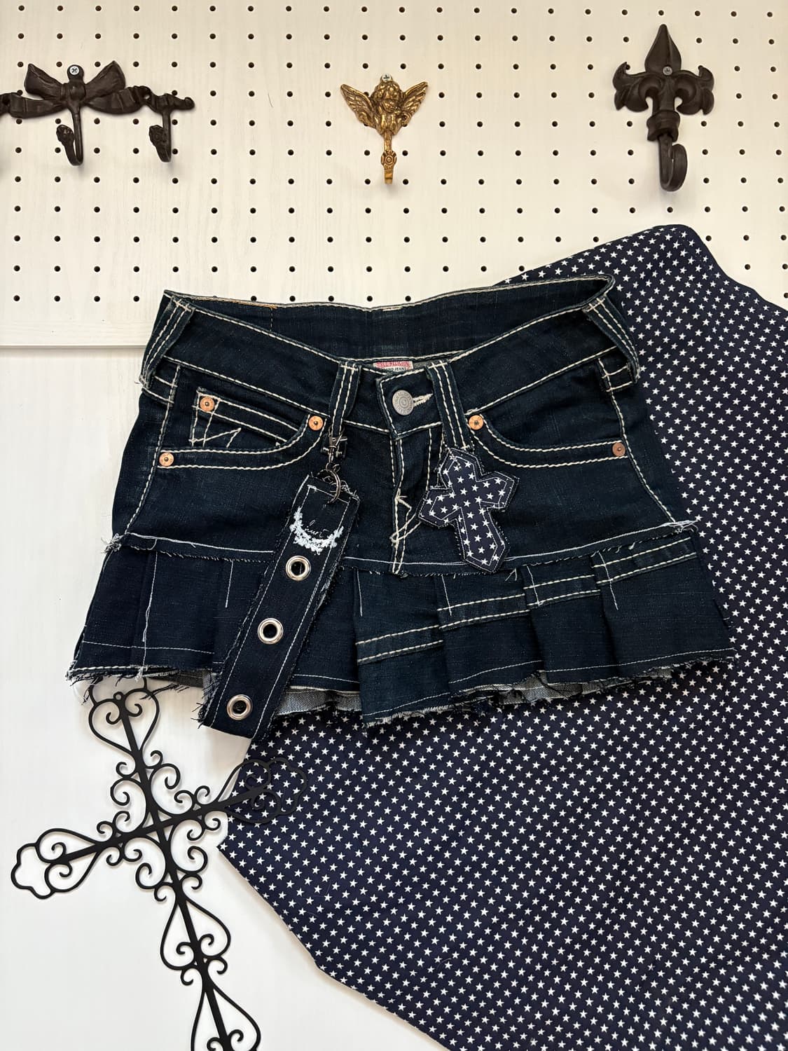 Trulylion Hurt Logo Keyring Denim skirt  상품이미지1