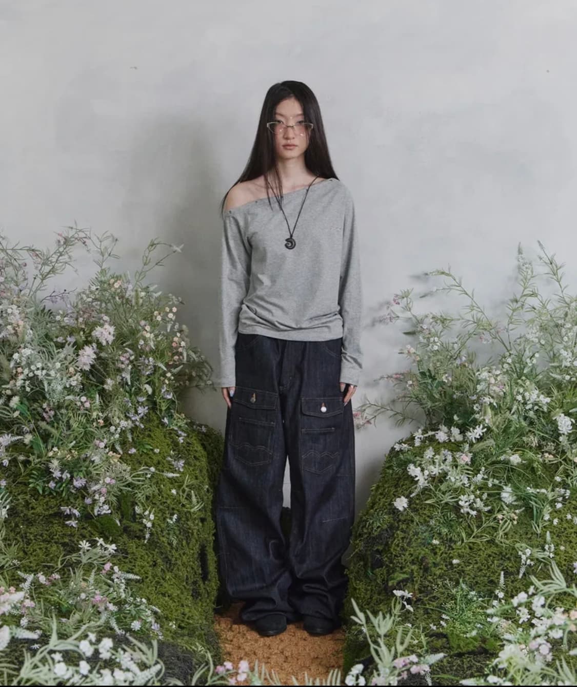 송이송이X탄산 프론트 빅포켓 데님팬츠 상품이미지2