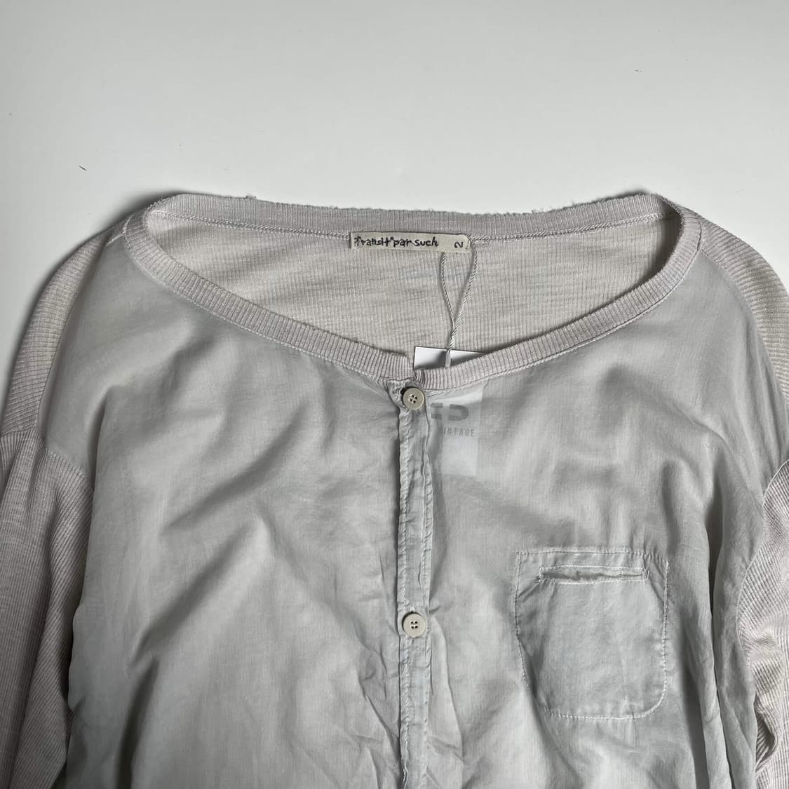 Transit 패브릭 레이어드 그레이 가디건 ( italy)   상품이미지3