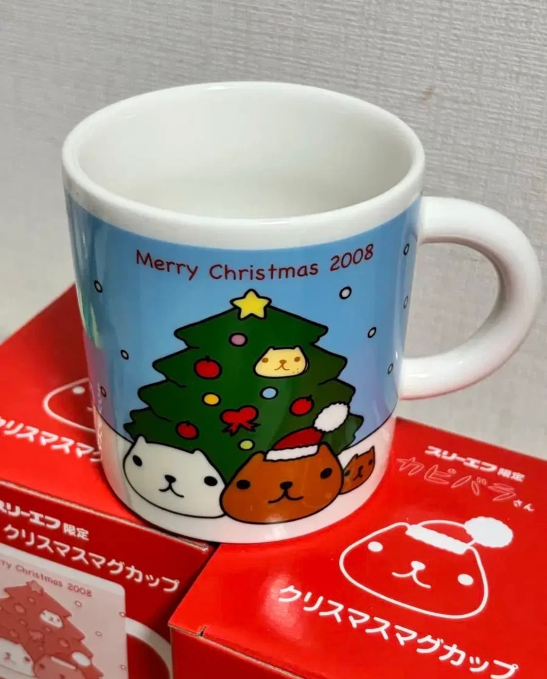 카피바라상 2008년 한정 메리 크리스마스 머그컵 고전 빈티지 식기 상품이미지4