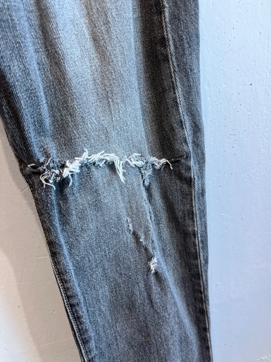 리바이스501CT 디스 워싱 블랙 데님팬츠 MADE IN MEXICO 상품이미지5