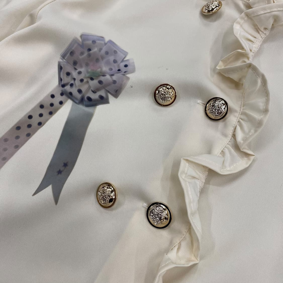 Butter Rosette Print Frill Shirt 상품이미지4