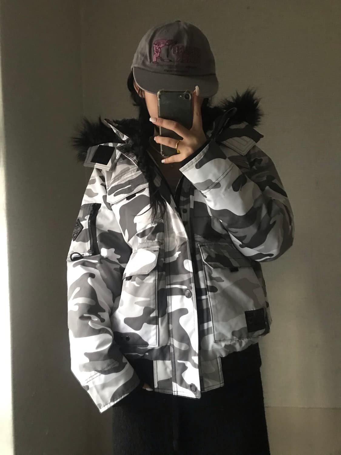 홀리스터 화이트 카모 울프죠패딩 상품이미지1