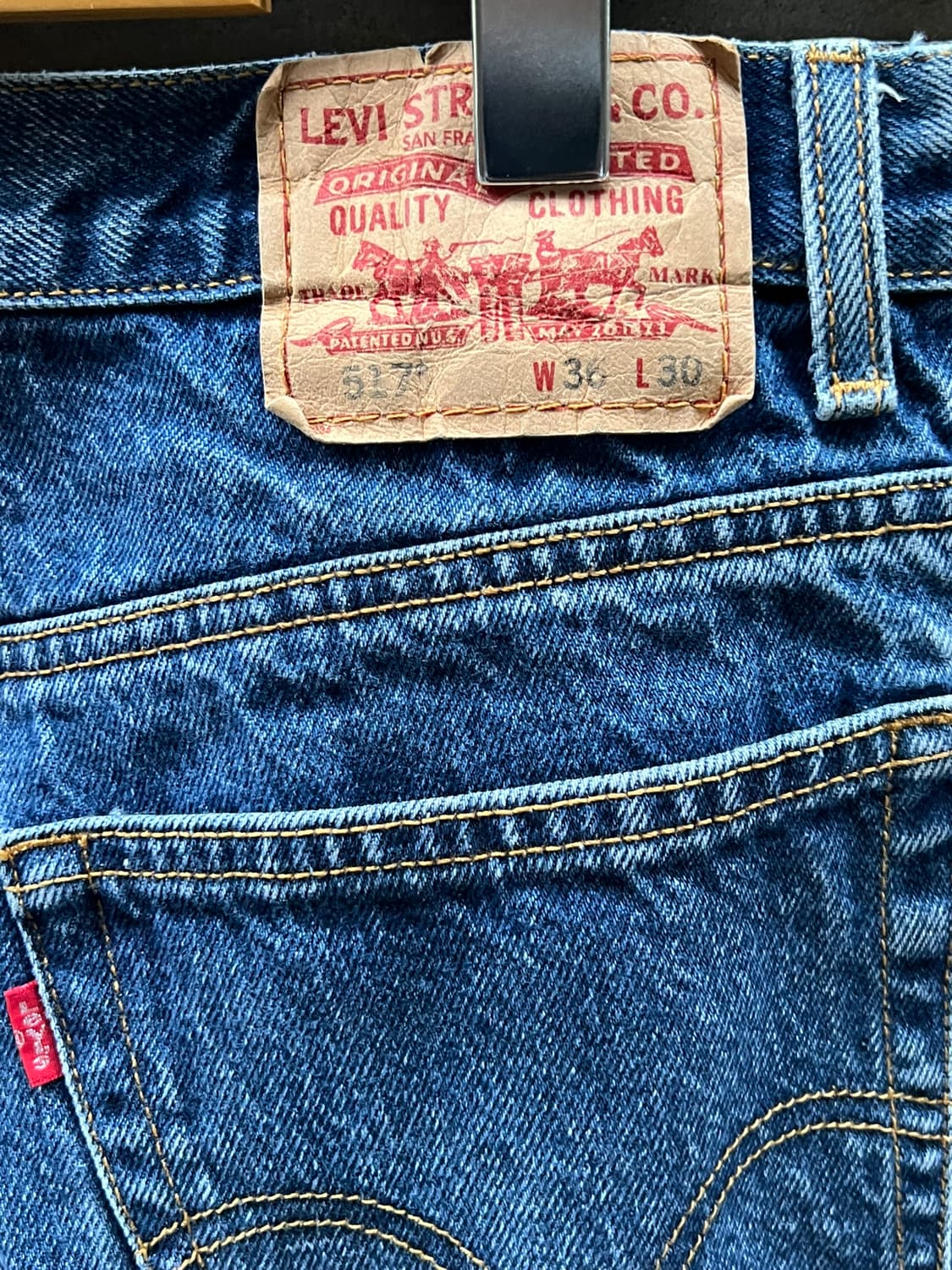 [36] 리바이스 517 부츠컷 빈티지 워싱 데님팬츠 중청 상품이미지9