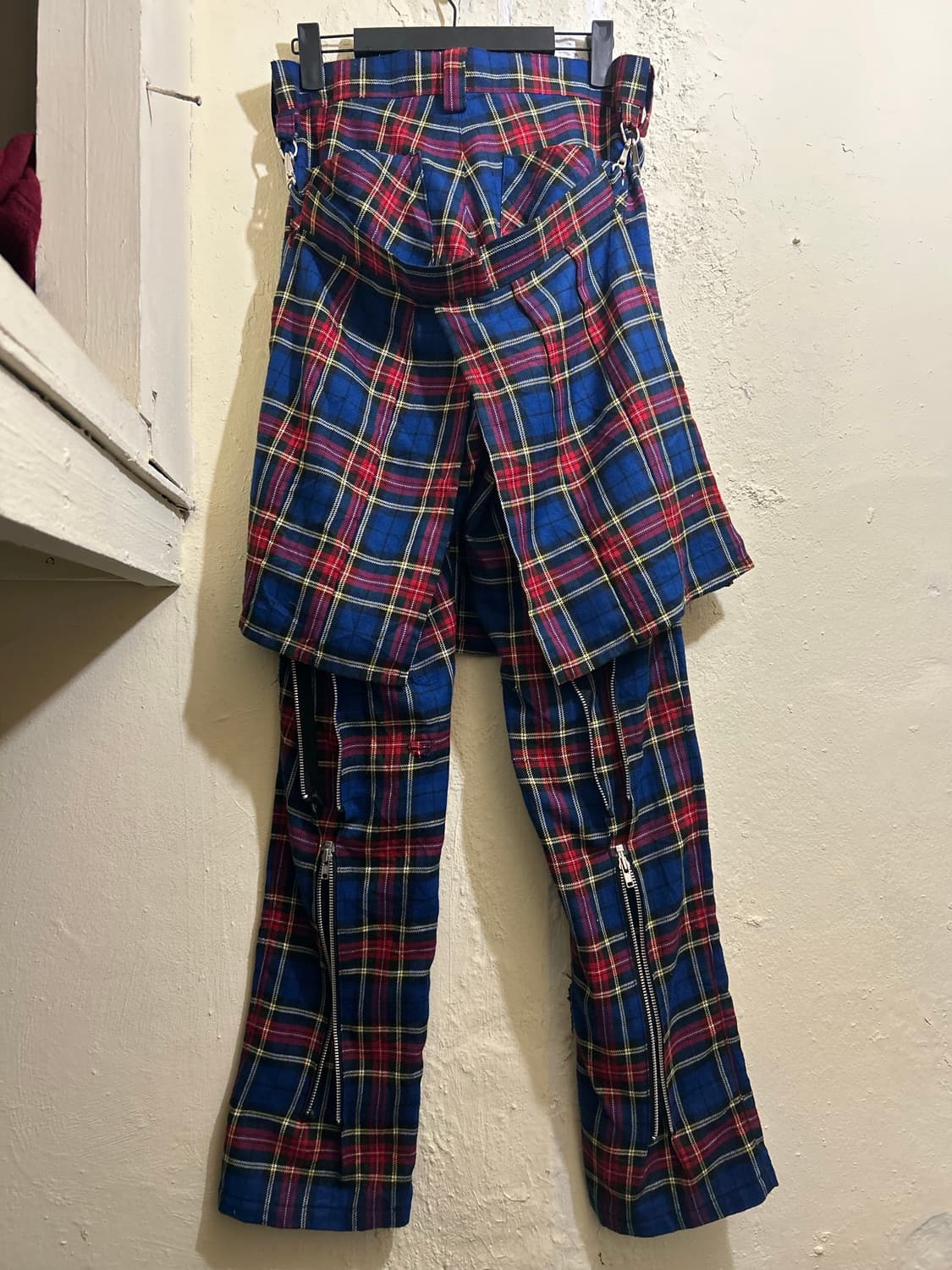 *rare design* 2000s 펑크 타탄체크 본디지 팬츠 상품이미지2