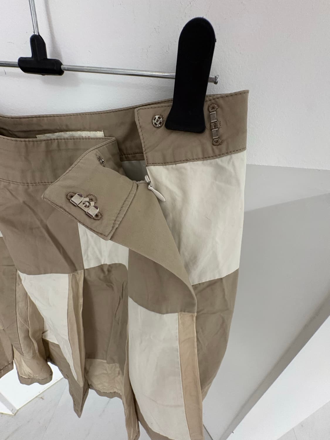 checkerboard beige skirt 상품이미지4
