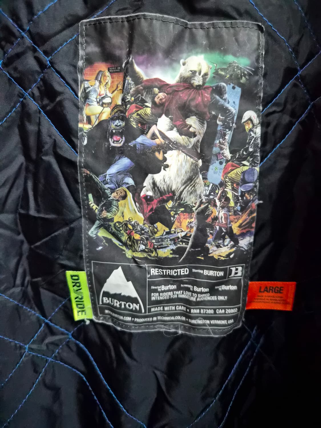 L/105) BURTON 버튼 리저브 2L 인슐레이티드 보드복 팝니다 상품이미지3