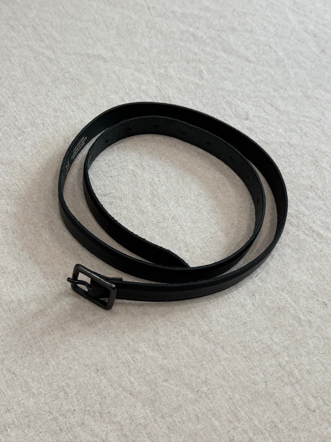 요지야마모토 블랙 버클 레더 벨트 상품이미지5