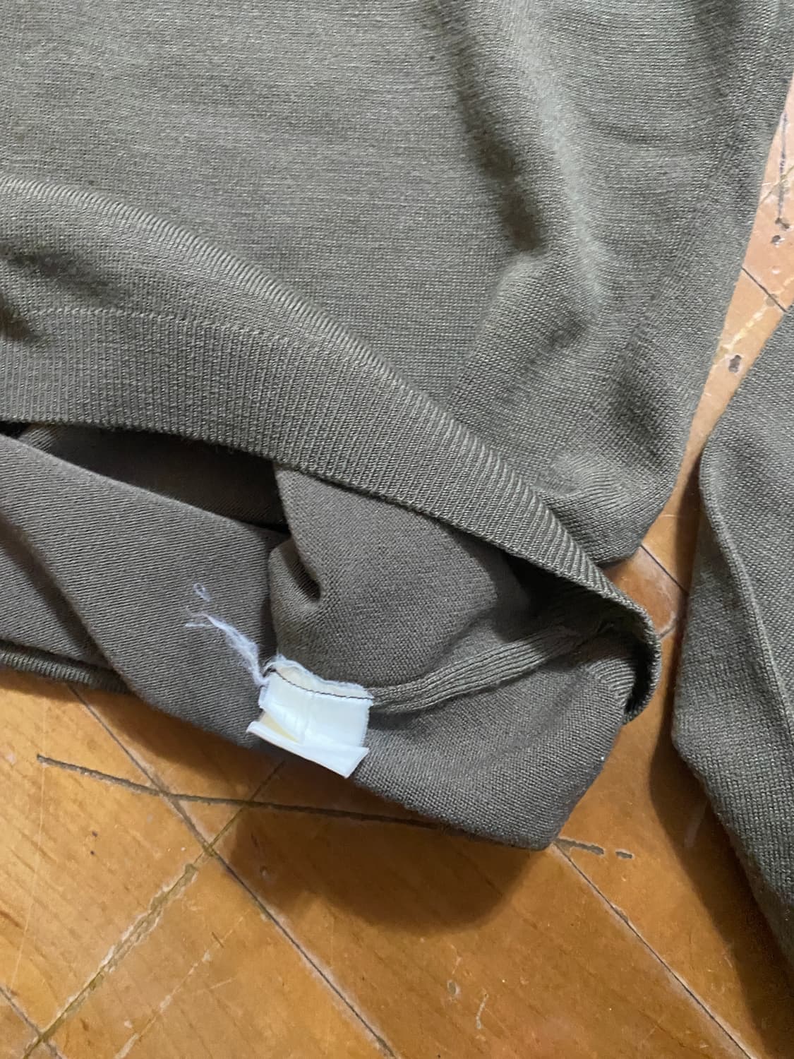 System 옴므 남성 울 니트 카키 (100) 상품이미지3