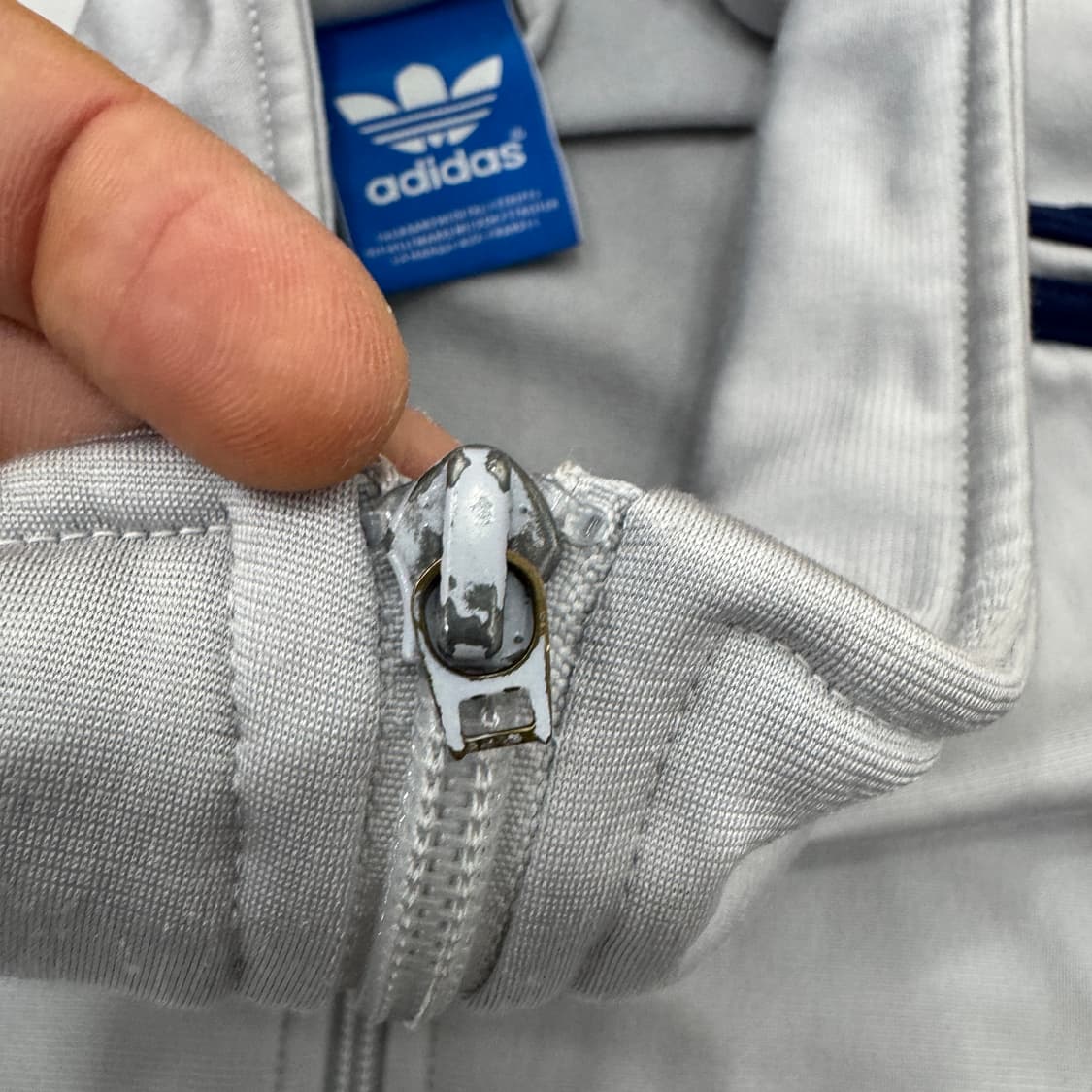 115 아디다스 해외판 네이비/밝은그레이 파이어버드  트랙탑 져지 상품이미지5