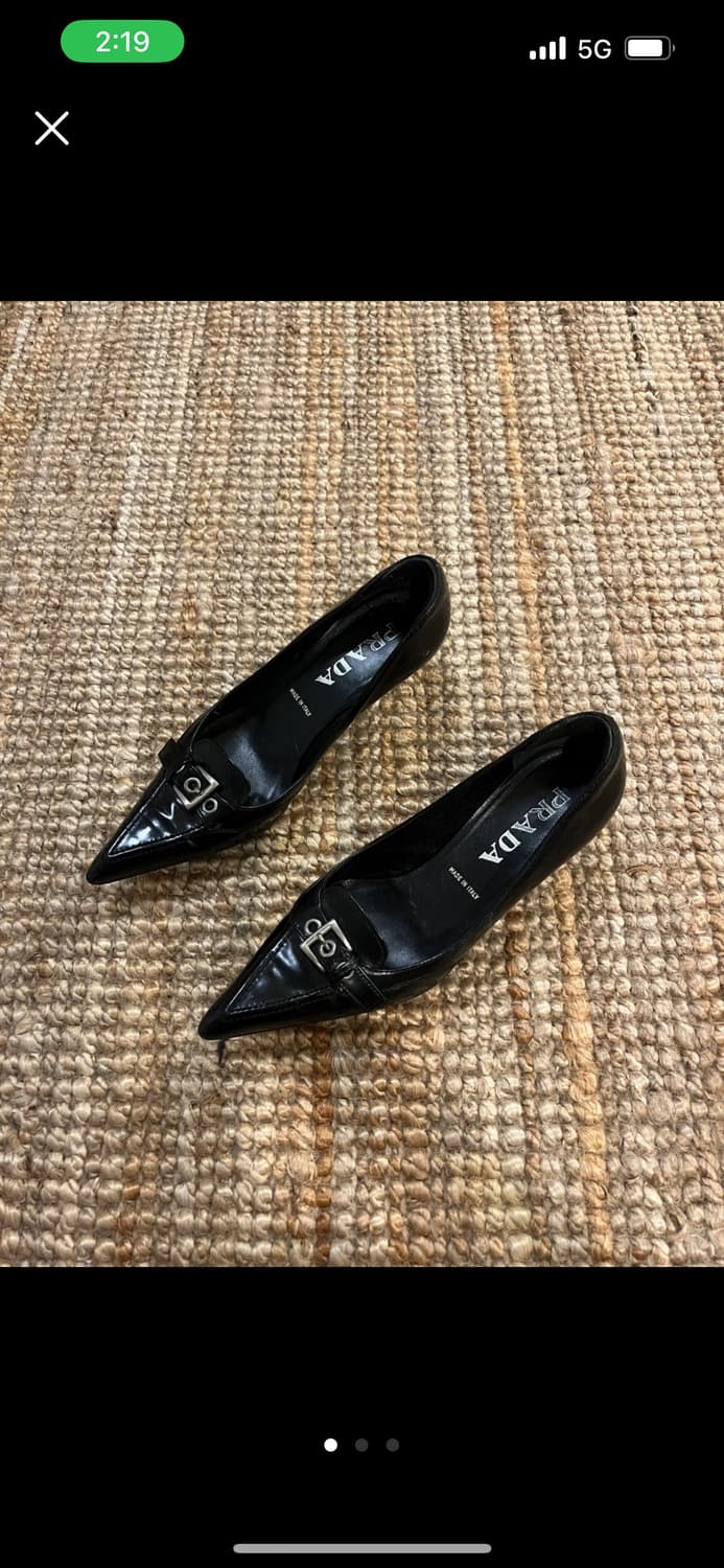 프라다 블랙 스틸레토 힐 225mm 상품이미지1