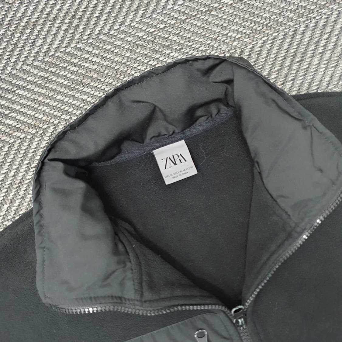 자라 오버핏 플리츠 집업자켓 남자105~110 상품이미지2