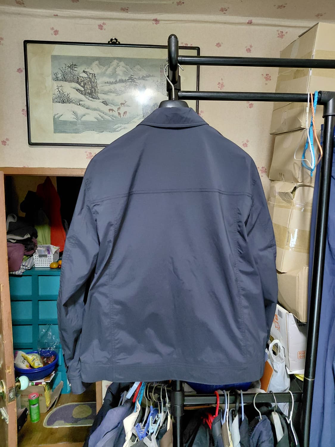 [지오지아]트러커 스냅점퍼 105사이즈 블랙컬러 상품이미지2