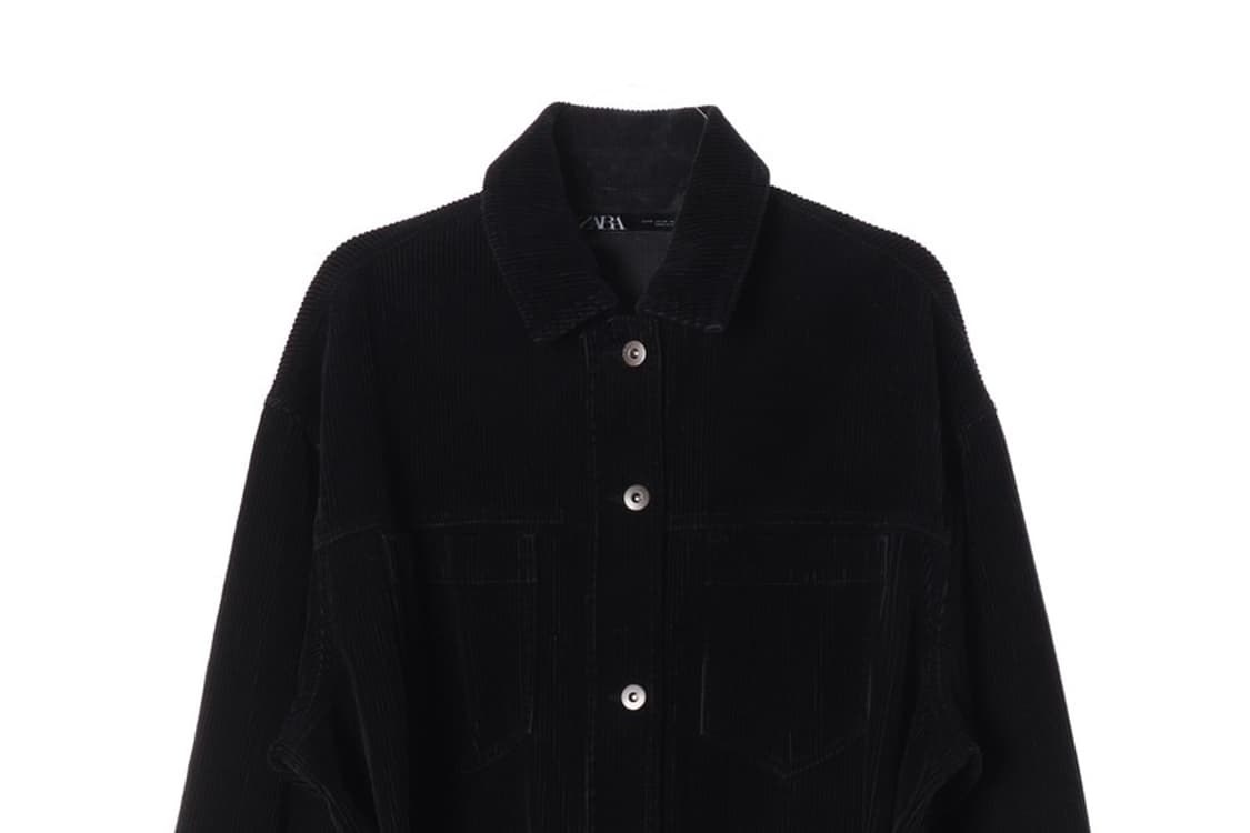 자라 벨티드 코듀로이 셔츠 재킷 M 상품이미지3