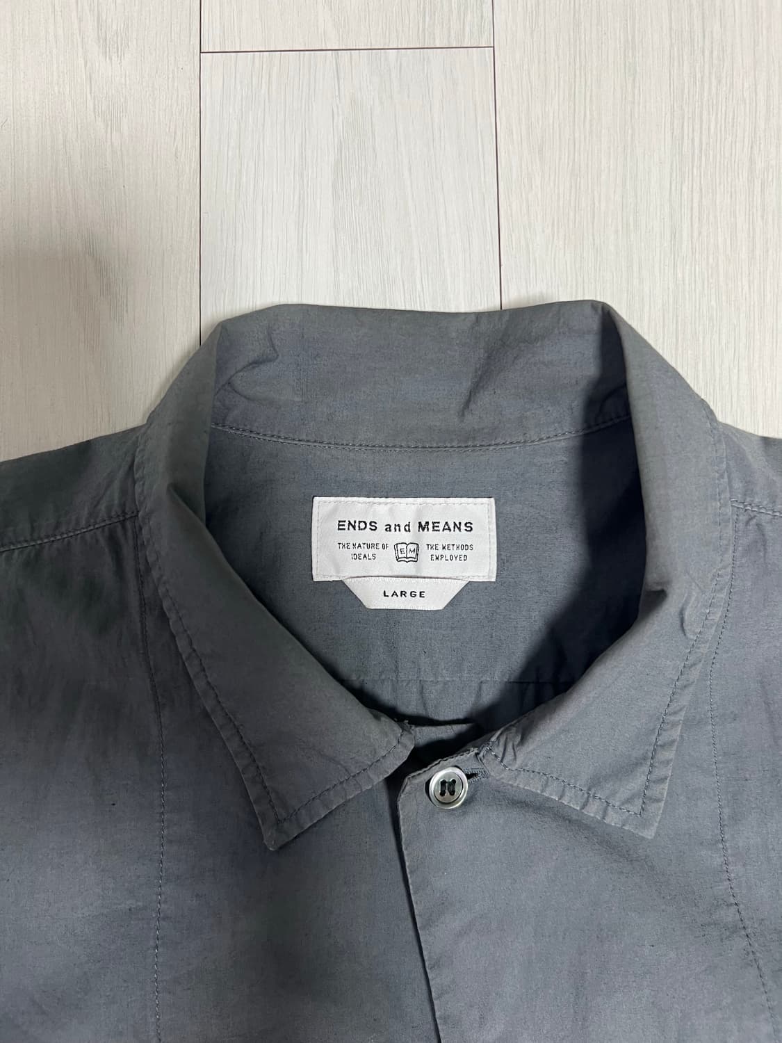 Ends and means corfu 반팔셔츠 블루그레이 L 상품이미지3
