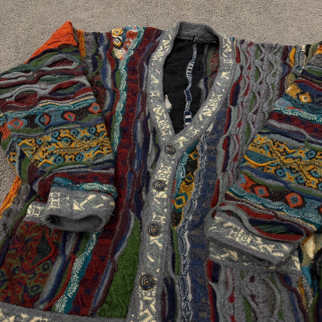 [ 정품/M ] 쿠지 빈티지 케이블 니트 가디건 상품이미지1