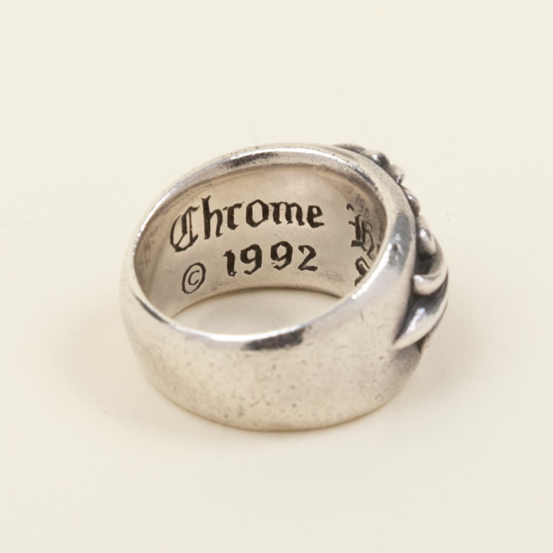 크롬하츠 플로랄 크로스링 US 7 일본 정품 남성 새끼 반지 상품이미지6